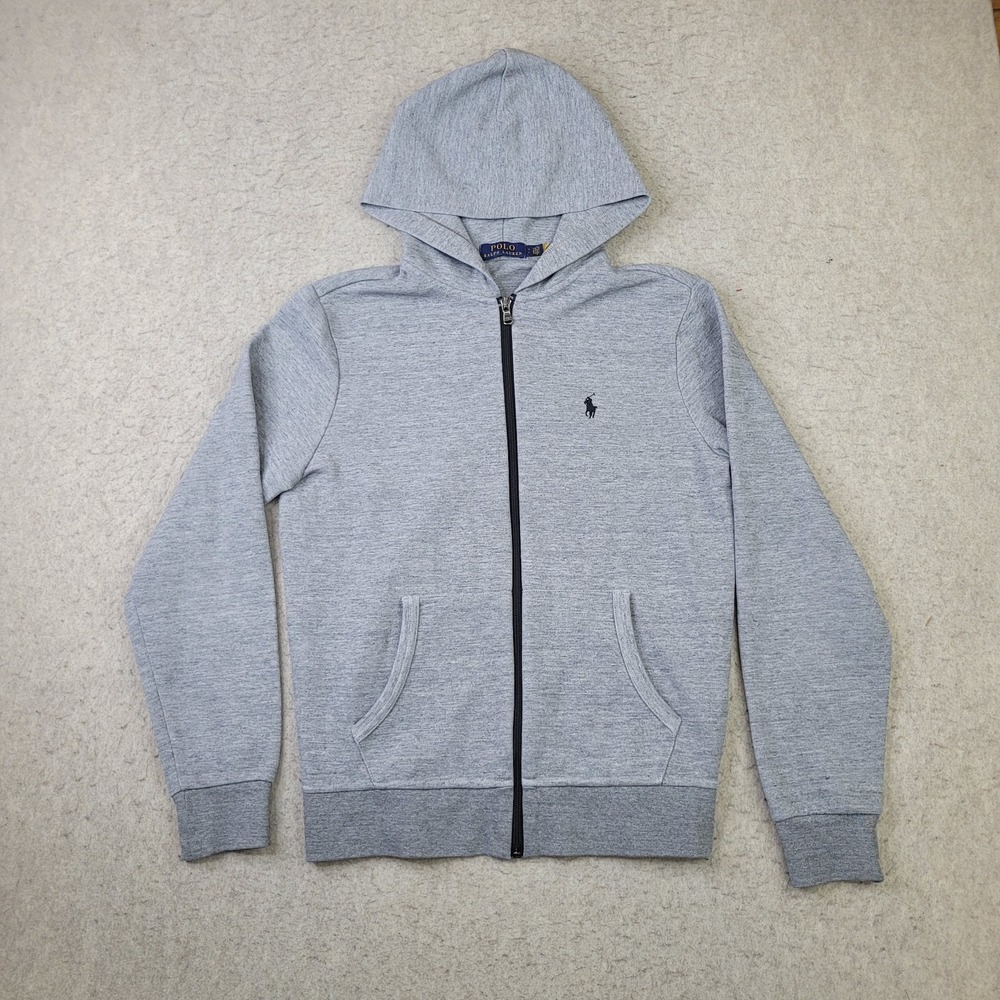 Polo Ralph Lauren Full Zip Hoodie Jacket Mens S Gray Classic Modern Pony